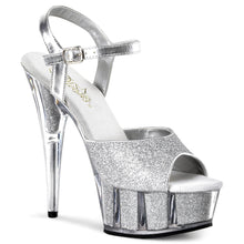 Load image into Gallery viewer, DELIGHT-609-5G 6&quot; Heel Silver Glitter Pole Dancing Platforms