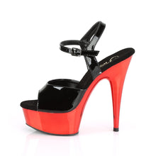 Load image into Gallery viewer, DELIGHT-609 6&quot; Black with Red Chrome Pole Dancer Platforms