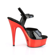 Load image into Gallery viewer, DELIGHT-609 6&quot; Black with Red Chrome Pole Dancer Platforms