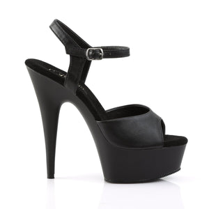 DELIGHT-609 Pleaser 6 Inch Heel Black Pole Dancing Platform