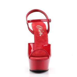 DELIGHT-609 Pleaser 6 Inch Heel Red Pole Dancing Platforms