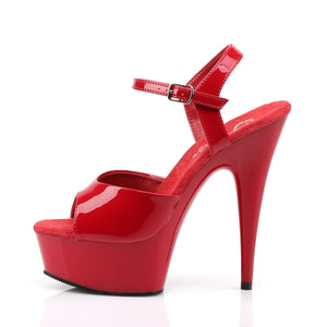 DELIGHT-609 Pleaser 6 Inch Heel Red Pole Dancing Platforms