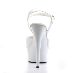 DELIGHT-609 6" Heel White Patent Pole Dancing Platforms