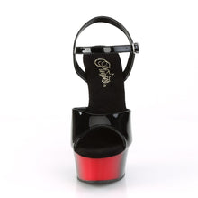 Load image into Gallery viewer, DELIGHT-609BR 6&quot; Heel Black and Red Pole Dancing Platforms