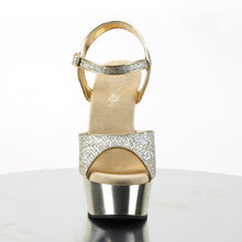 Load image into Gallery viewer, DELIGHT-609G 6 Inch Heel Gold Glitter Pole Dancing Platforms