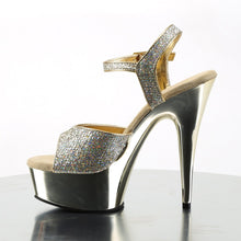 Load image into Gallery viewer, DELIGHT-609G 6 Inch Heel Gold Glitter Pole Dancing Platforms