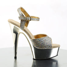 Load image into Gallery viewer, DELIGHT-609G 6 Inch Heel Gold Glitter Pole Dancing Platforms