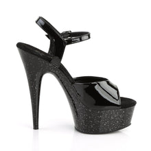 Load image into Gallery viewer, DELIGHT-609MG 6&quot; Heel Black Patent Pole Dancing Platforms