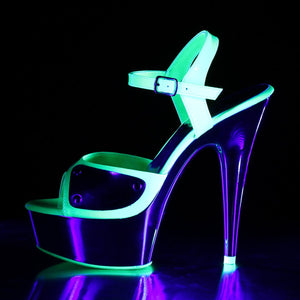 DELIGHT-609NC 6" Heel Neon Green Pole Dancing Platforms