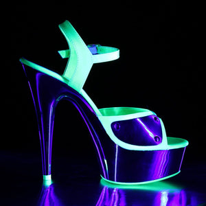 DELIGHT-609NC 6" Heel Neon Green Pole Dancing Platforms