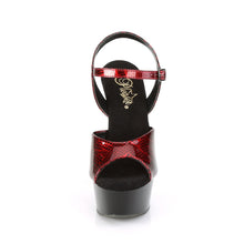 Load image into Gallery viewer, DELIGHT-609SP 6&quot; Heel Red Snake Print Pole Dancing Platforms