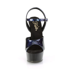 Load image into Gallery viewer, DELIGHT-609SP 6&quot; Royal Blue Snake Pat Pole Dancer Platforms