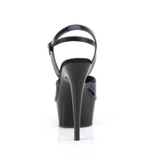 Load image into Gallery viewer, DELIGHT-609SP 6&quot; Royal Blue Snake Pat Pole Dancer Platforms