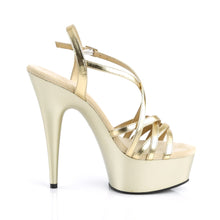 Load image into Gallery viewer, DELIGHT-613 6 Inch Heel Gold Metallic Pole Dancing Platforms