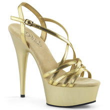 Load image into Gallery viewer, DELIGHT-613 6 Inch Heel Gold Metallic Pole Dancing Platforms