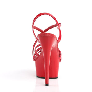 DELIGHT-613 Pleaser 6 Inch Heel Red Pole Dancing Platforms