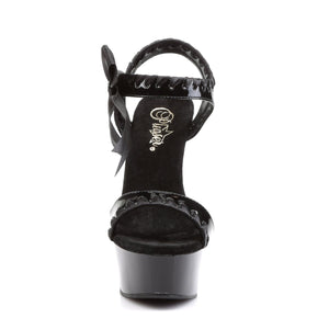 DELIGHT-615 Pleaser 6 Inch Heel Black Pole Dancing Platforms