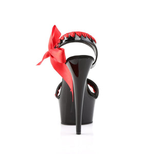 DELIGHT-615 Pleaser 6" Heel Black-Red Pole Dancing Platforms