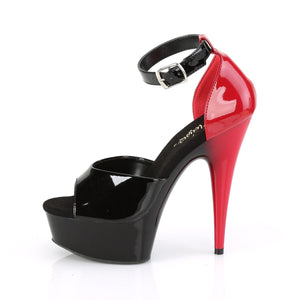 DELIGHT-617 6 Inch Heel Black and Red Pole Dancing Platforms