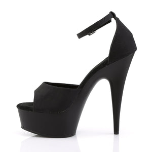 DELIGHT-618PS Pleaser 6" Heel Black Pole Dancing Platforms