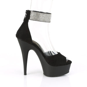 DELIGHT-625 Pleaser 6 Inch Heel Black Pole Dancing Platform