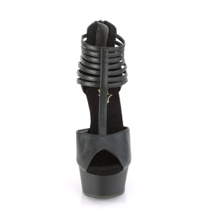 DELIGHT-626 Pleaser 6 Inch Heel Black Pole Dancing Platform