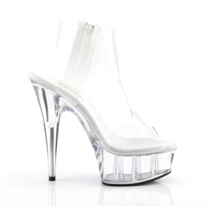 DELIGHT-633 Pleaser 6 Inch Heel Clear Pole Dancing Platforms