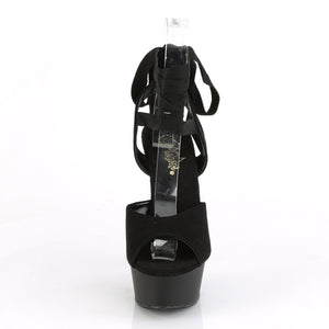 DELIGHT-634 Pleaser 6 Inch Heel Black Pole Dancing Platform