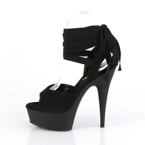 DELIGHT-634 Pleaser 6 Inch Heel Black Pole Dancing Platform