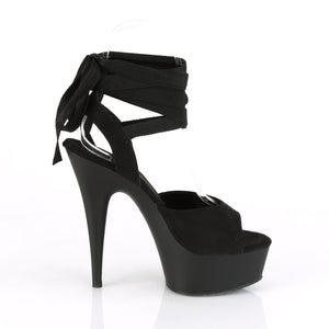 DELIGHT-634 Pleaser 6 Inch Heel Black Pole Dancing Platform