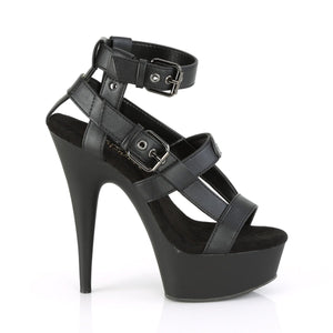 DELIGHT-637 Pleaser 6 Inch Heel Black Pole Dancing Platform