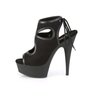 DELIGHT-643 Pleaser 6 Inch Heel Black Pole Dancing Platform