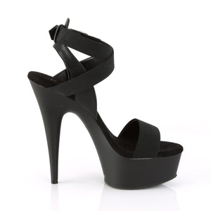 DELIGHT-646 Pleaser 6 Inch Heel Black Pole Dancing Platforms