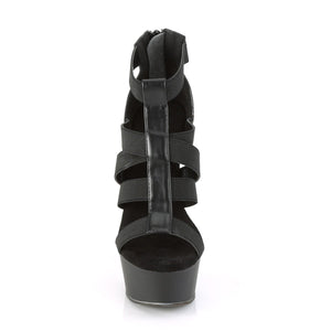 DELIGHT-651 Pleaser 6 Inch Heel Black Pole Dancing Platforms