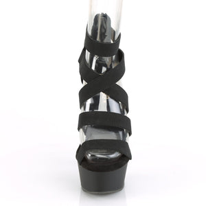 DELIGHT-656 Pleaser 6 Inch Heel Black Pole Dancing Platforms