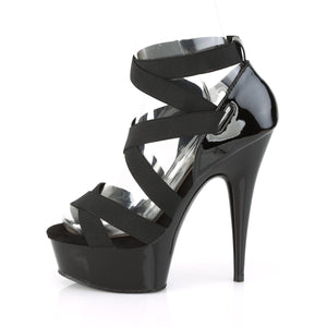 DELIGHT-657 Pleaser 6 Inch Heel Black Pole Dancing Platforms