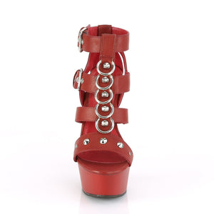 DELIGHT-658 Pleaser 6 Inch Heel Red Pole Dancing Platforms