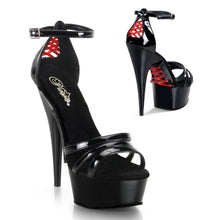 Load image into Gallery viewer, DELIGHT-662 6&quot; Heel Black Patent Pole Dancing Platforms