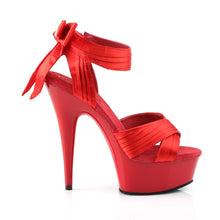 Load image into Gallery viewer, DELIGHT-668 Pleaser 6&quot; Heel Red Satin Pole Dancing Platforms