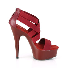 Load image into Gallery viewer, DELIGHT-669 Pleaser 6&quot; Heel Burgundy Pole Dancing Platforms