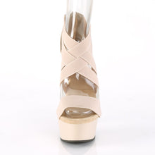 Load image into Gallery viewer, DELIGHT-669 6&quot; Heel Nude Elastic Band Pole Dancing Platforms