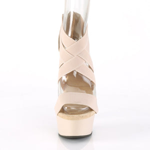 DELIGHT-669 6" Heel Nude Elastic Band Pole Dancing Platforms