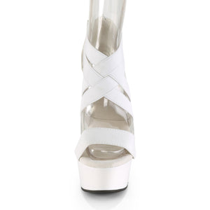 DELIGHT-669 Pleaser 6 Inch Heel White Pole Dancing Platforms