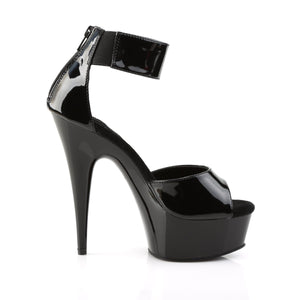 DELIGHT-670-3 Pleaser 6" Heel Black Pole Dancing Platforms