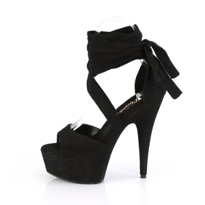 DELIGHT-679 Pleaser 6 Inch Heel Black Pole Dancing Platform