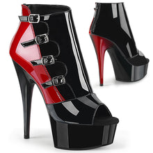 Load image into Gallery viewer, DELIGHT-681 6 Inch Heel Black and Red Pole Dancing Platforms