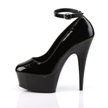 Load image into Gallery viewer, DELIGHT-686 6&quot; Heel Black Patent Pole Dancing Platforms