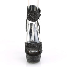 Load image into Gallery viewer, DELIGHT-691LG 6&quot; Heel Black Glitter Pole Dancing Platforms