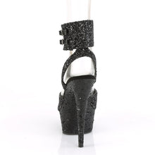 Load image into Gallery viewer, DELIGHT-691LG 6&quot; Heel Black Glitter Pole Dancing Platforms