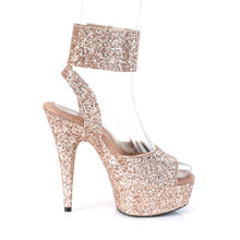 Load image into Gallery viewer, DELIGHT-691LG 6&quot; Heel Rose Gold Glitter Pole Dancer Shoes